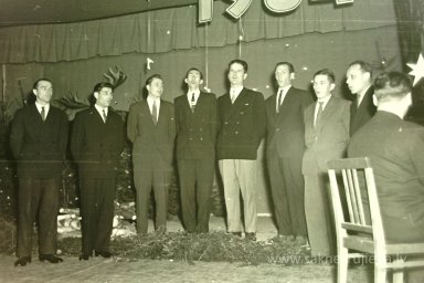 Rūjienas mednieku un mak&scaron;ķernieku Jaunā gada ballīte 1964.gadā - Foto №1284