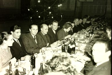 Rūjienas mednieku un mak&scaron;ķernieku Jaunā gada ballīte 1964.gadā - Foto №1301
