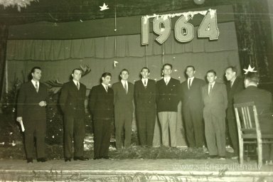 Rūjienas mednieku un mak&scaron;ķernieku Jaunā gada ballīte 1964.gadā - Foto №1283